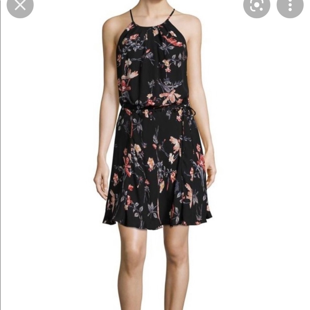 Joie NWOT black floral cocktail dress size M